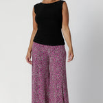 The Caspian Pant is the ultimate statement piece for effortless style with a touch of drama. With wide, flowing palazzo legs, they create a bold, flattering silhouette that moves beautifully with every step. Available in sizes 8-24.