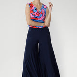 Caspian Palazzo Pant in Dark Navy
