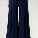 Caspian Palazzo Pant in Dark Navy