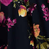 celeste print in floral jersey with a navy base. Made in Australia for women size 8 - 24. 