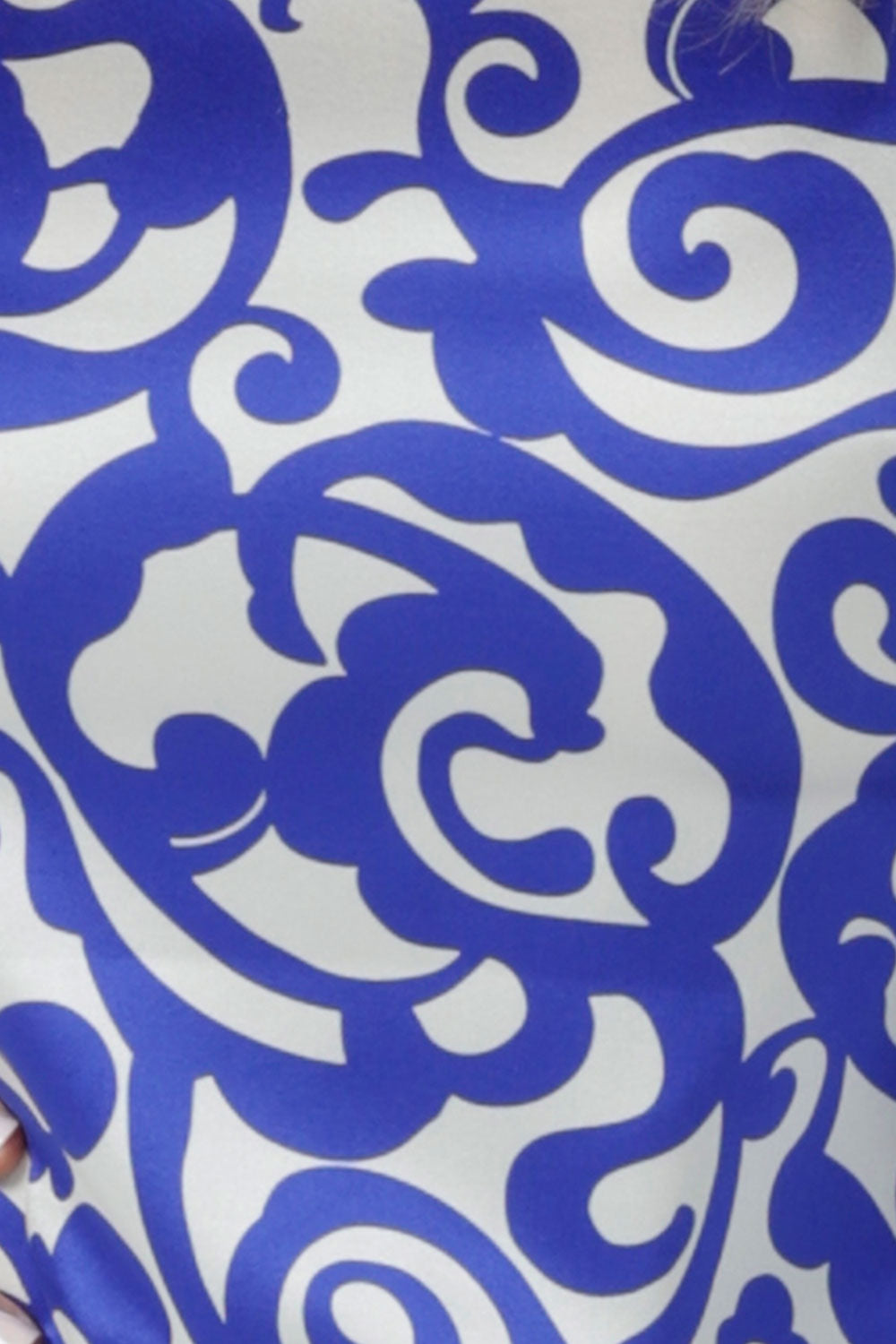 Cobalt Swirl fabric for made in Australia fashion label Leina & Fleur. 