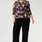 Elevate your everyday wardrobe with the effortlessly stylish Collins Top—an essential layering piece designed for versatility and comfort. Crafted from premium dry-touch jersey fabric with a soft stretch, this flattering top offers a chic boat neckline, ¾ sleeves, and a soft, dipped hemline that creates a beautifully balanced silhouette.