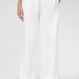 Devin Drawstring Pant White in Twill