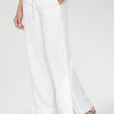 Devin Drawstring Pant White in Twill