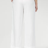 Devin Drawstring Pant White in Twill