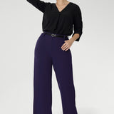 Experience the perfect blend of luxury and modern tailoring with the Drew Pant, expertly crafted from our body-contouring Scuba Crepe Jersey fabric that offers a soft textured feel with just the right amount of stretch.