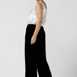 Deni Pant in Black Velour