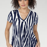 Emily Top in Navy Ripple