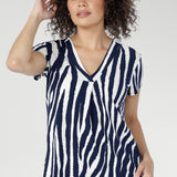 Emily Top in Navy Ripple