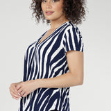 Emily Top in Navy Ripple