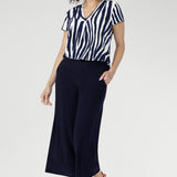 Emily Top in Navy Ripple