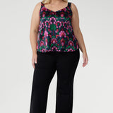 Ezra Cami in Garden Fantasia Stretch Silk