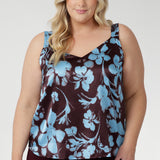 Ezra Cami in Plum Dispersia Stretch Silk
