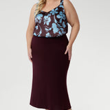Ezra Cami in Plum Dispersia Stretch Silk