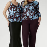 Ezra Cami in Plum Dispersia Stretch Silk