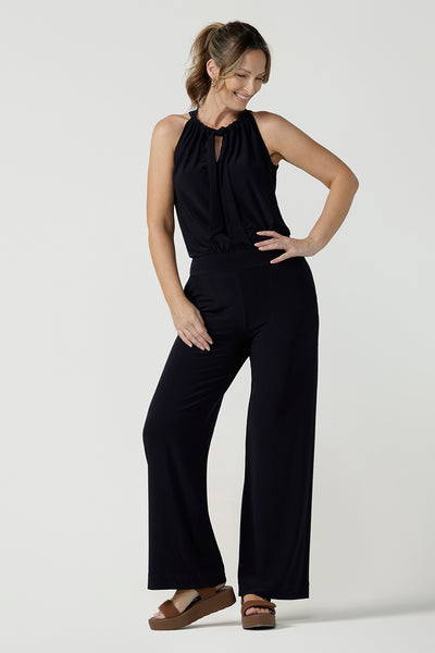 Womens size 8 jersey jumpsuit in navy. Smart casual womens jumpsuit. 