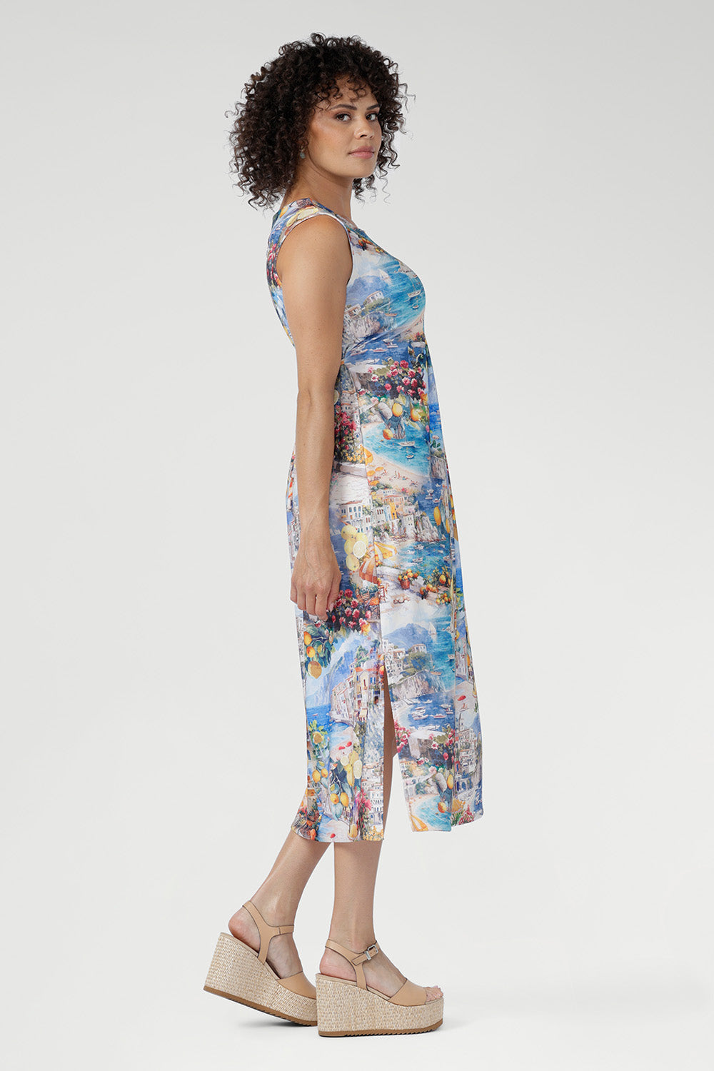 This lightweight midi dress is perfect for summer getaways, evenings, and warm-weather ease. Available in sizes 8-24. Australian made.