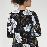 Finn 3/4 Sleeve Top in Ice Bloom