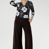 Finn 3/4 Sleeve Top in Ice Bloom