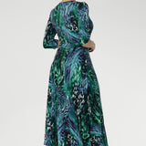 Fiona Wrap Dress in Cosmic Animal