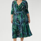 Fiona Wrap Dress in Cosmic Animal