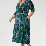 Fiona Wrap Dress in Cosmic Animal