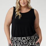 Harlee Reversible Cami in Black Bamboo