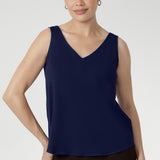 Harlee Reversible Cami in French Navy Bamboo