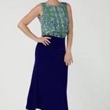 Asher Skirt in Sapphire
