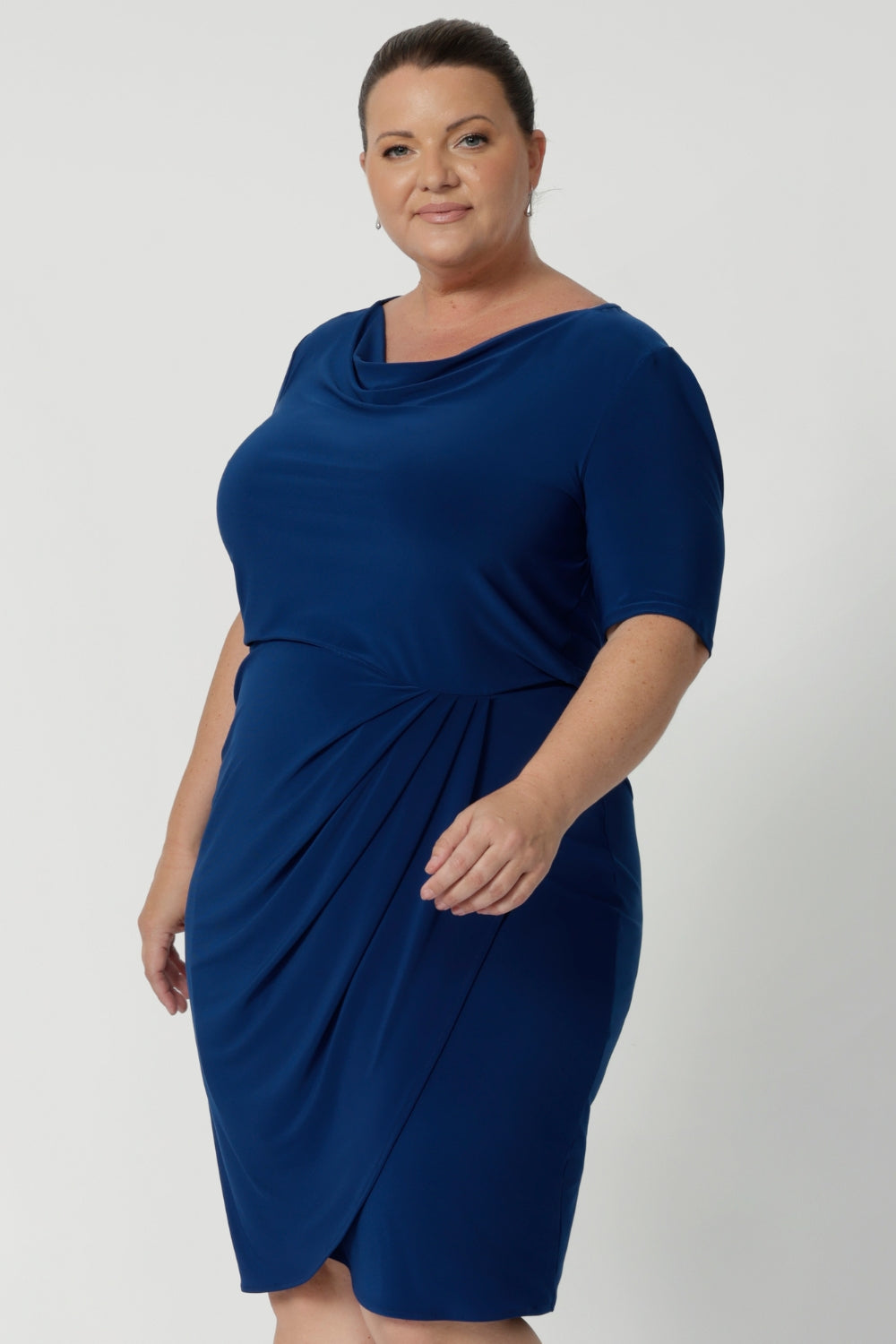 Available in sizes 8-24 and exclusively online at Leina & Fleur, the Imelda Dress is a stylish and comfortable choice for any professional setting. Whether you’re attending meetings, working from the office, or dressing for a business event, this dress will keep you looking chic and confident. Designed for women’s professional fashion, the Imelda Dress is your go-to for effortless style and comfort. Can be easily paired with blazers and jackets for corporate styling. 