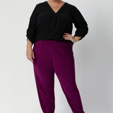 These easy care pants are designed to flatter all body shapes, providing a versatile, stylish solution for everything from casual weekends to more polished work looks. Available in sizes 8-24.