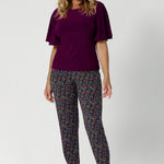 Designed to be so comfortable, you'll likely want to pick up more than one pair, this pant pairs effortlessly with everything, including blazers for seamless weekend-to-work styling. Printed women's pants come in size 8-24 with 2 different heights, it suits various body types and preferences.