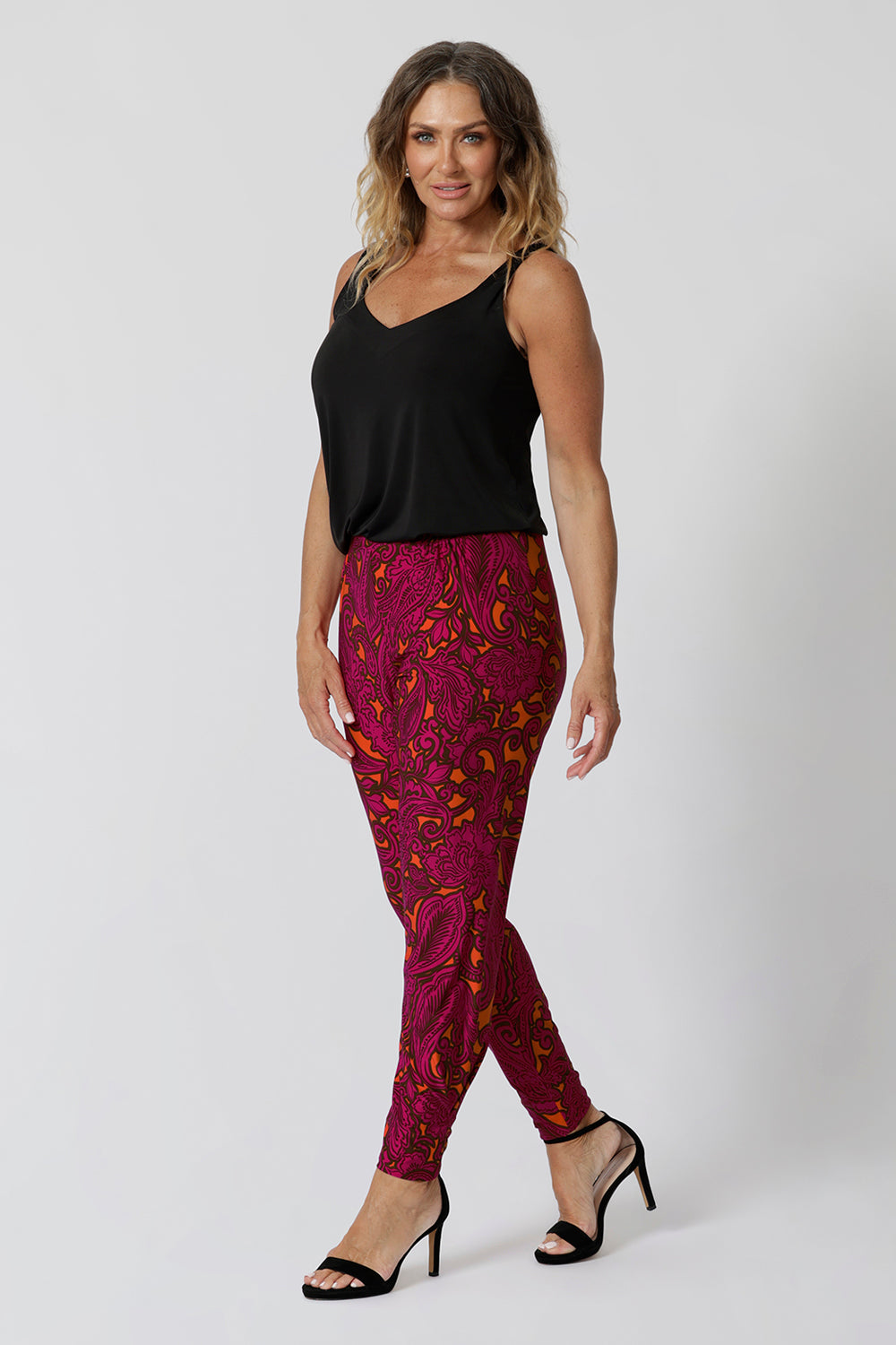 This summer-ready pant is the ideal choice for women seeking comfort, style, and practicality—especially for travel. Designed with a taller height option, it provides a flattering, comfortable fit for women over 40 who prefer a little extra length in their pants. The easy-care, soft-touch fabric ensures a luxurious feel against the skin, while remaining low-maintenance and perfect for busy, on-the-go days. 