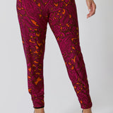 This summer-ready pant is designed for ultimate comfort and effortless style, making it the perfect choice for warm-weather days. Available in two heights, including this taller option, it ensures a flattering fit for all body types. Made from an easy-care fabric, it’s low-maintenance and perfect for travel or busy days on the go. The bold paisley print in vibrant tangerine and fuchsia adds a fun, eye-catching pop of colour, bringing an energetic touch to your summer wardrobe.