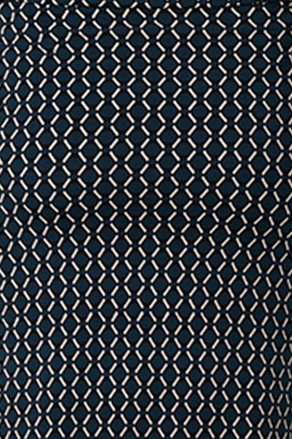 Swatch of Infinity print jersey used by Australian and New Zealand women's clothes label, Leina & Fleur to make a range of workwear tops, dresses and skirts for women.
