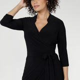 Jett Wrap Dress in Black
