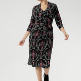 Jett Wrap Dress in Subtle Paisley