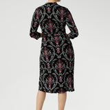 Jett Wrap Dress in Subtle Paisley