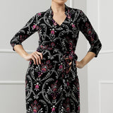 Jett Wrap Dress in Subtle Paisley