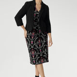 Jett Wrap Dress in Subtle Paisley