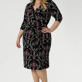 Jett Wrap Dress in Subtle Paisley