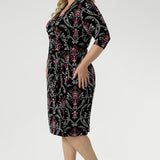 Jett Wrap Dress in Subtle Paisley