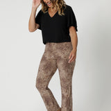 Perfect for any occasion, these pants blend style and practicality with ease. The cheetah print adds a touch of boldness, while the lightweight, breathable fabric ensures all-day comfort. Whether you're running errands or travelling, these pants are both easy to wear and easy to style, making them a wardrobe essential for all body types.