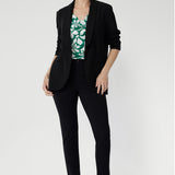 Crafted from beautiful dry-touch stretch jersey, the Joni Top in Jade Charm combines fluid movement with effortless sophistication.