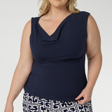 Featuring a double-layer front and back for a smooth, flattering fit, the Jordan Top blends modern style with timeless versatility. Proudly designed and made in Australia.