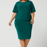 Brooke Tube Skirt in Jade Glam