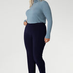 Made from a blend of stretchy Tencel wool fabric, it offers both flexibility and coziness, making it the perfect layering piece for cooler weather. Available in sizes 8-24 and proudly made in Australia, the Kean top is a must-have addition for anyone seeking versatility and style during the colder months.