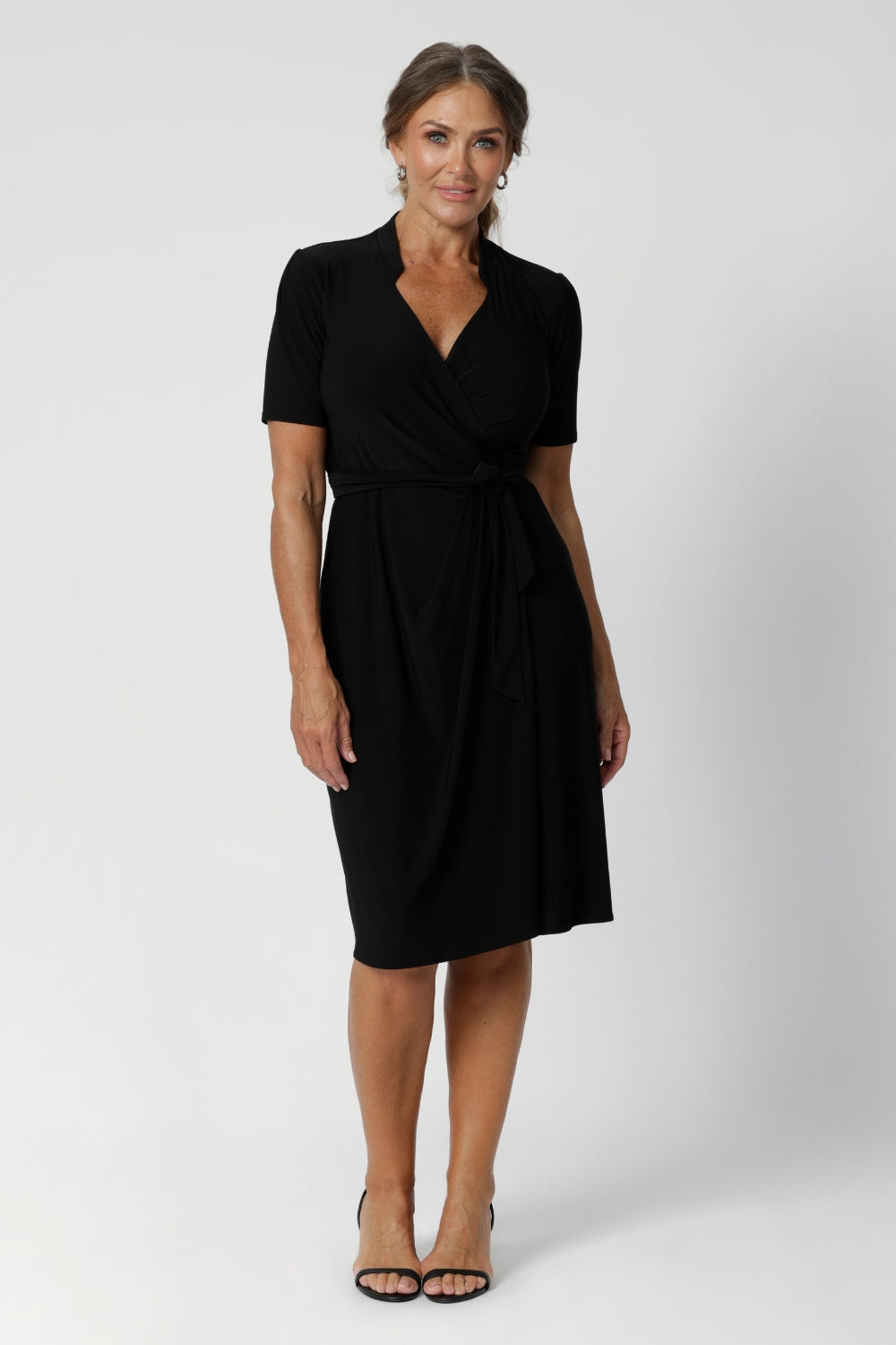 The wrap dress that provides comfort in the office. Made in Australia for women size inclusive fashion 8 - 24.