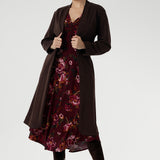 Kyra Dress in Burgundy Bloom