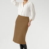 Landry Midi Skirt in Caramel